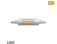 Bombilla lineal led 78mm r7s 5.5w 720lm 3000k luz cálida  1,6x7,8cm