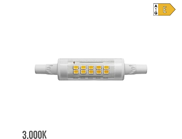 EDM - Bombilla lineal led 78mm r7s 5.5w 720lm 3000k luz cálida  1,6x7,8cm