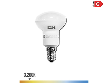 EDM - Bombilla reflectora led r50 e14 5w 400lm 3200k luz cálida  50x86mm