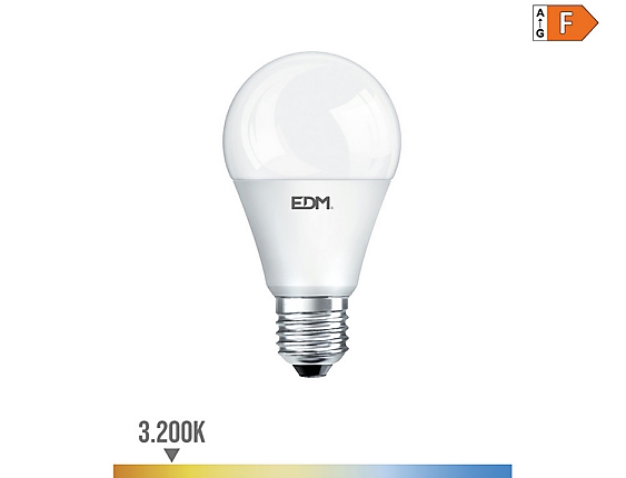 EDM - Bombilla standard led e27 15w 1521lm 3200k luz cálida  6x11cm
