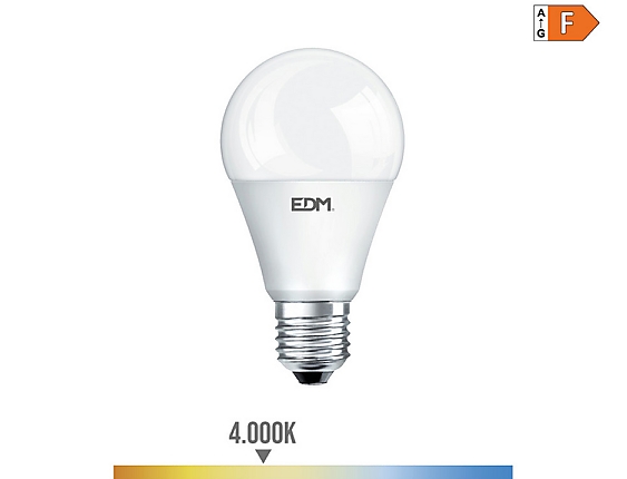 EDM - Bombilla standard led e27 15w 1521lm 4000k luz día  6x11cm