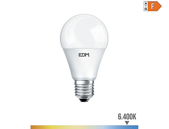EDM - Bombilla standard led e27 15w 1521lm 6400k luz fría  6x11cm