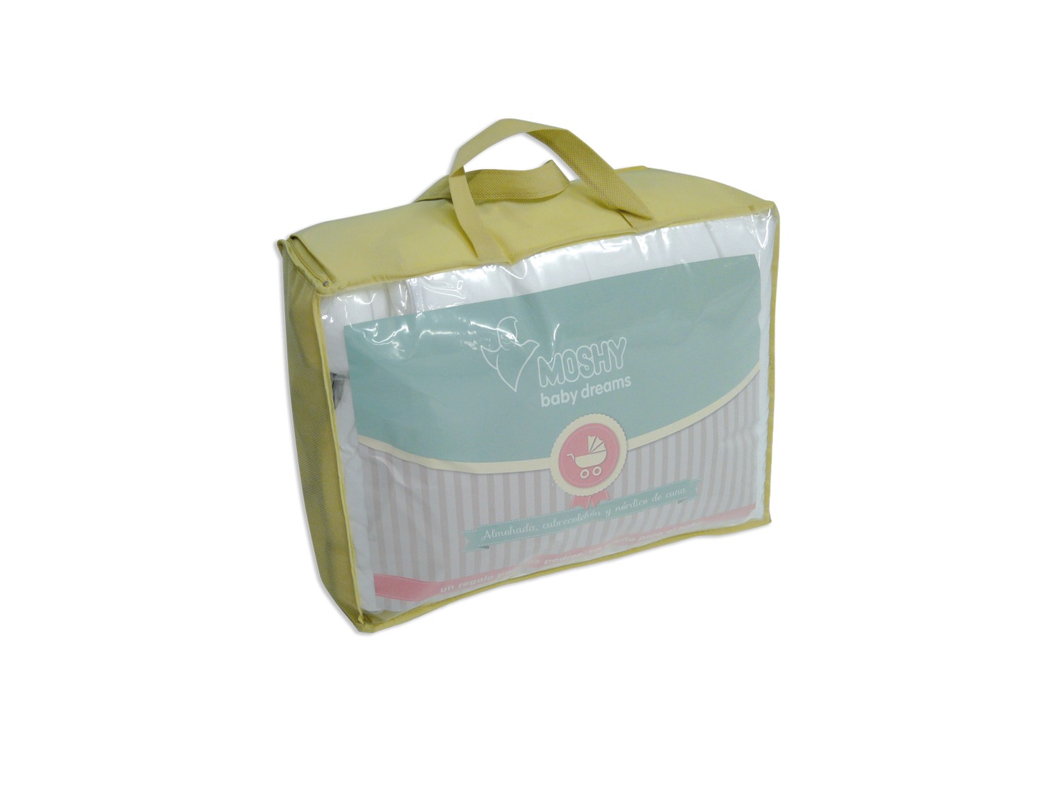 Moshy Pack Baby Dream: almohada, relleno nórdico y cubrecolchón de cuna o maxicuna