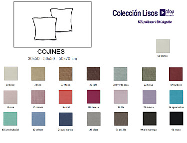 Cañete - Cojín lisos Play Basic 50/50