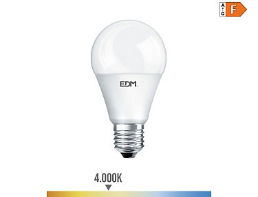 EDM - Bombilla standard led e27 17w 1900lm 4000k luz día  6,5x12,5cm