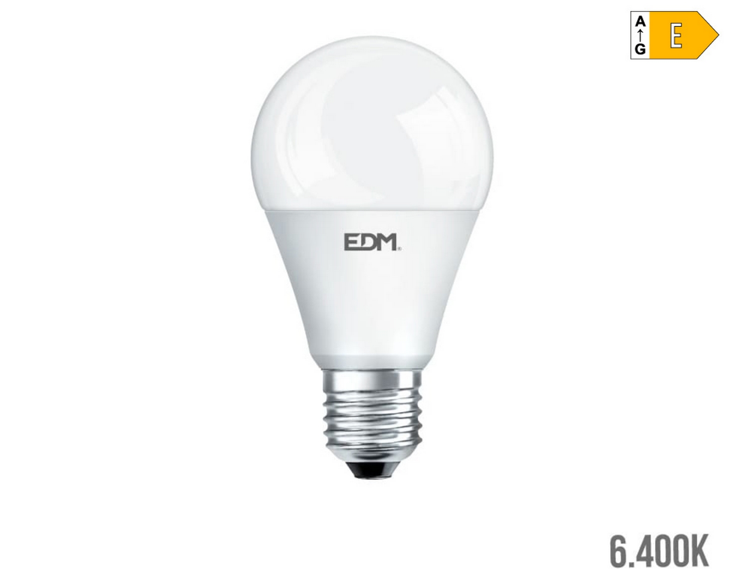 EDM Bombilla standard led e27 17w 1900lm 6400k luz fría  6,5x12,5cm