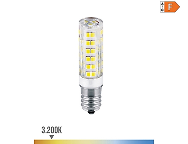 EDM - Bombilla tubular de led e14 4,5w 450lm 3200k luz cálida  1,6x6,6cm