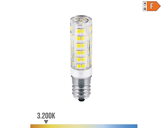 EDM - Bombilla tubular de led e14 4,5w 450lm 3200k luz cálida  1,6x6,6cm