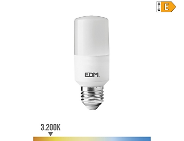 EDM - Bombilla tubular led e27 10w 1100lm 3200k luz cálida  4x10,7cm