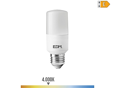 EDM - Bombilla tubular led e27 10w 1100lm 4000k luz día  4x10,7cm