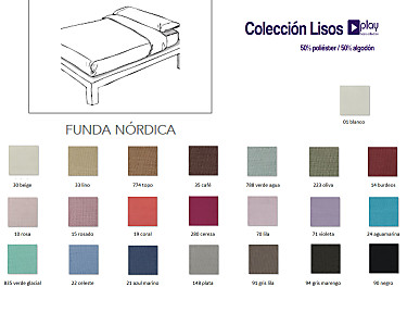 Cañete - Funda nórdica lisos Play Basic 50/50