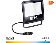 Foco proyector led 30 w 2370 lm 6400 k luz fria black series 15,8 x 13,5 x 2,9 cm