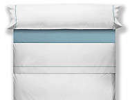 Juego de cama lisos Play Basic 50/50 blanco con vivo