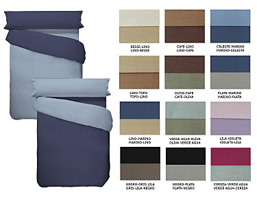 Cañete - Funda nórdica reversible Play Basic 50/50 Engamadas y Contraste