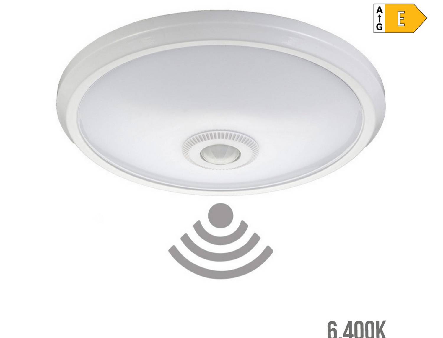 EDM - Aplique de superficie led con sensor crepuscular y movimiento ip20 15 w 6400 k 29 x 6 cm EDM Aplique de superficie led con sensor crepuscular y movimiento ip20 15 w 6400 k 29 x 6 cm