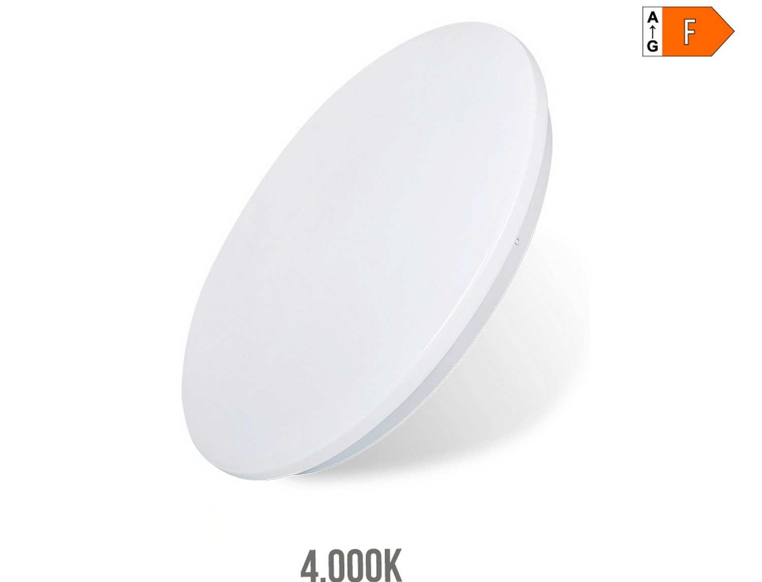 EDM Aplique led circular de superficie 12 w 4000 k 1160 lm  25,5 x 6,2 cm