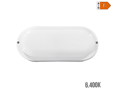 EDM - Aplique led oval 18 w 1820 lm 6400 k 10,2 x 4,5 x 23 cm