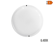 Aplique led redondo 18 w 1820 lm 6400 k luz fría  20,8 x 4,8 cm