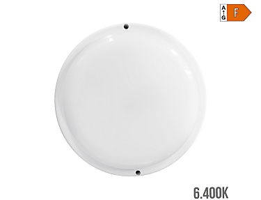 EDM - Aplique led redondo 18 w 1820 lm 6400 k luz fría  20,8 x 4,8 cm