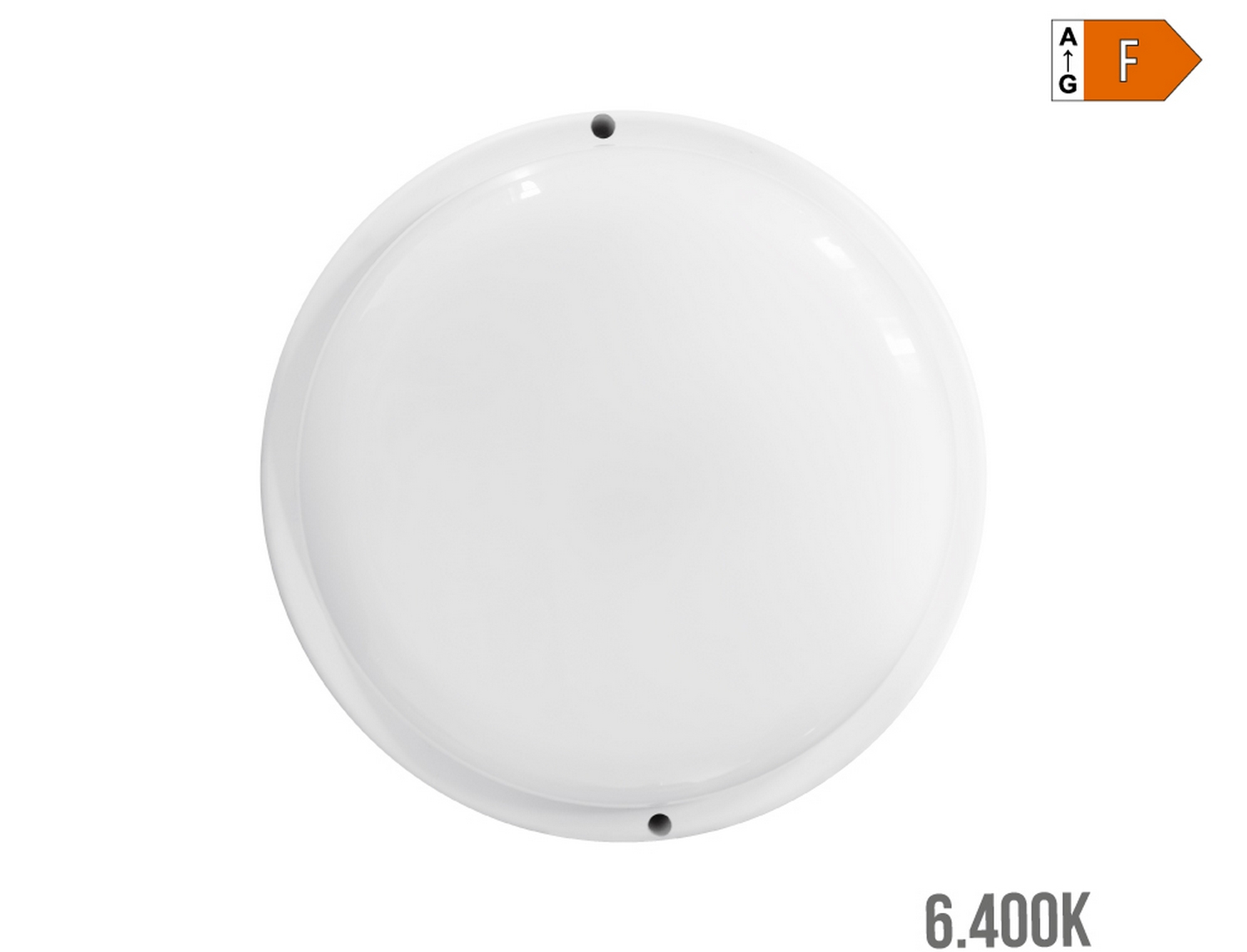 EDM Aplique led redondo 18 w 1820 lm 6400 k luz fría  20,8 x 4,8 cm