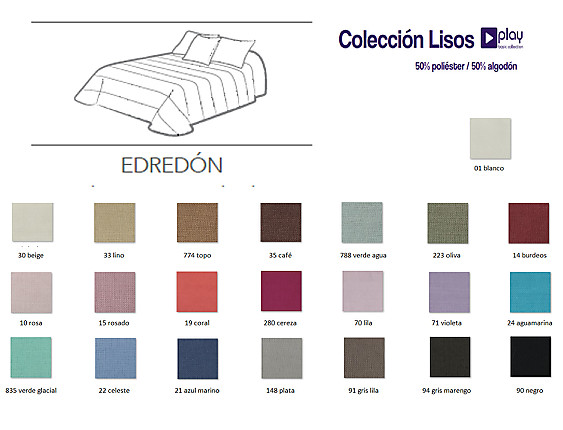 Cañete - Edredón lisos Play Basic 50/50