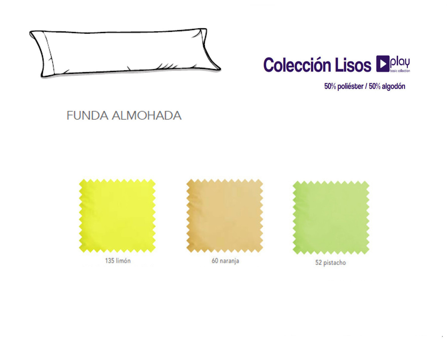 Cañete Almohadón lisos Play Basic 50/50 Oferta fin existencias