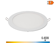 Downlight led empotrable redondo 20 w luz fria 6400 k 1500 lm blanco  22,5 cm