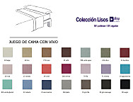 Juego de cama lisos Play Basic 50/50 color con vivo en blanco