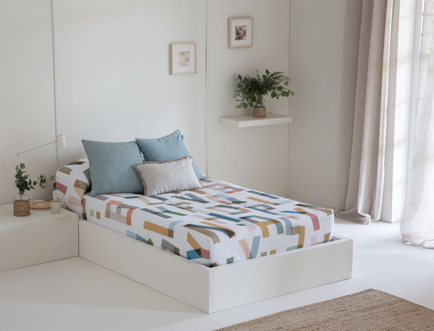 Confecciones Paula Edredón Ajustable 100% Algodón Abece