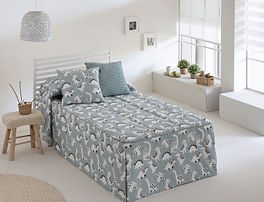 Confecciones Paula - Colcha edredón Jurasic con cojín incluido