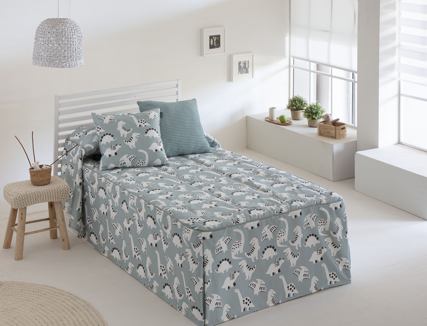 Confecciones Paula Colcha edredón Jurasic con cojín incluido