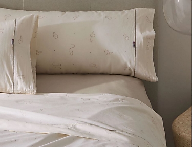 Estelia - Juego de cama Estelia Misi 100% Algodón color Piedra