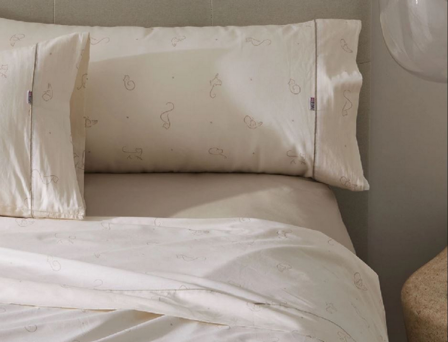 Estelia Juego de cama Estelia Misi 100% Algodón color Piedra