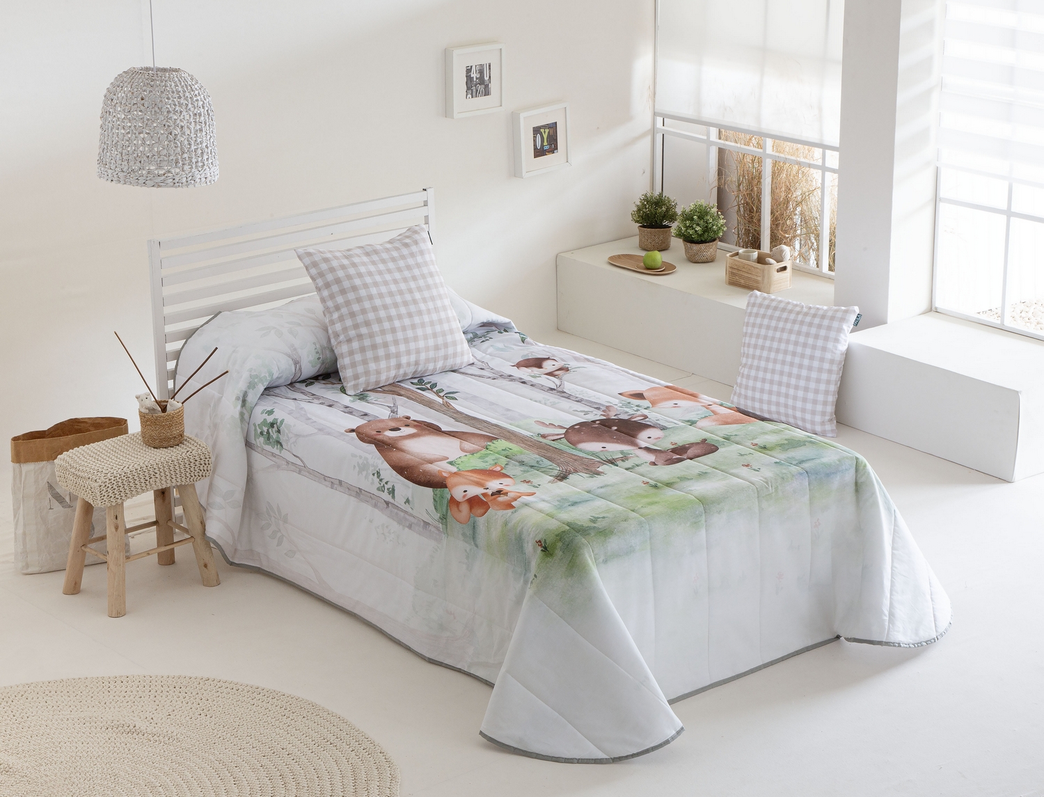 Confecciones Paula Edredón Bouti 100% Algodón Forest doble relleno (200 gr)