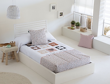 Confecciones Paula - Edredón Ajustable 100% Algodón Love