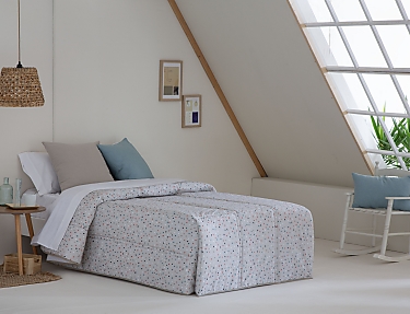 Confecciones Paula - Edredón Conforter Trazo color piedra