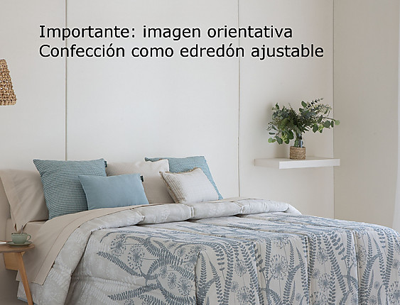Confecciones Paula - Edredón Ajustable Jerte Azul