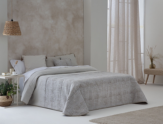 Confecciones Paula - Edredón Sherpa Jacquard Salar Beige