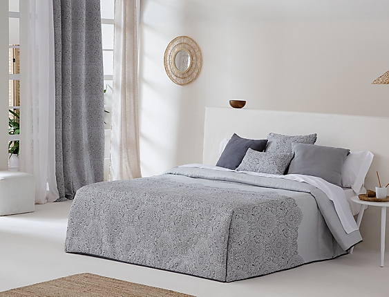 Confecciones Paula - Edredón Conforter Jacquard Rute Gris