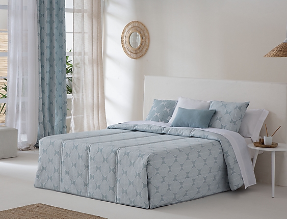 Confecciones Paula - Edredón Conforter Jacquard Zubia Turquesa