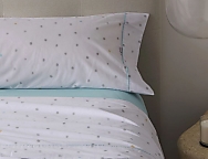Juego de cama Estelia Dots color Aqua