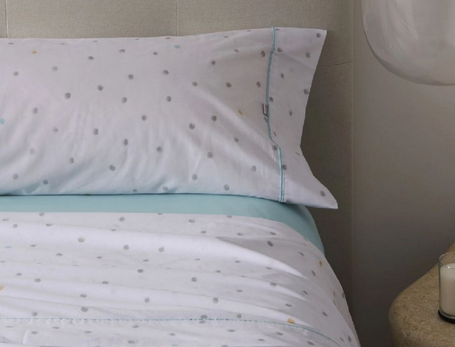 Estelia Juego de cama Estelia Dots color Aqua