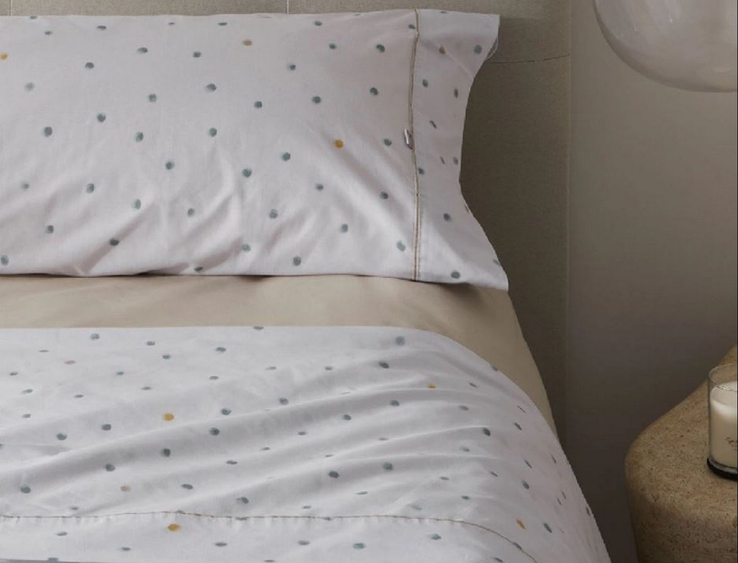 Estelia Juego de cama Estelia Dots color Verde