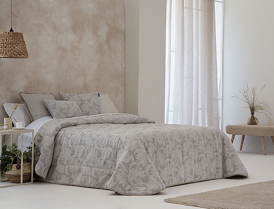 Confecciones Paula - Edredón Sherpa Jacquard Alore Beige