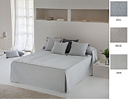 Colcha edredón piqué Sada color Azul, Beige o Gris