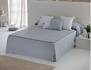 Colcha edredón piqué Sada color Azul, Beige o Gris