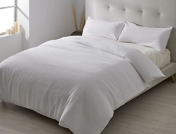 Estelia - Funda nórdica Jacquard Xara 100% Algodón color Blanco