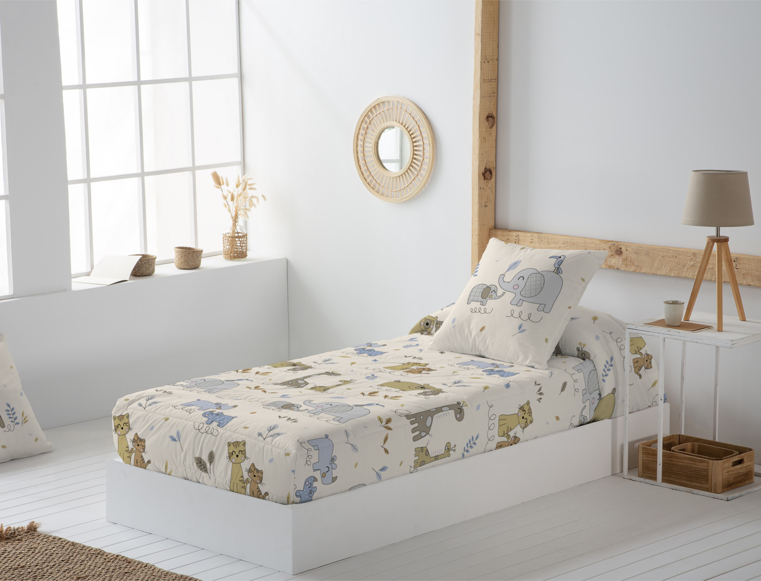 JVR Edredón ajustable Be happy Multicolor