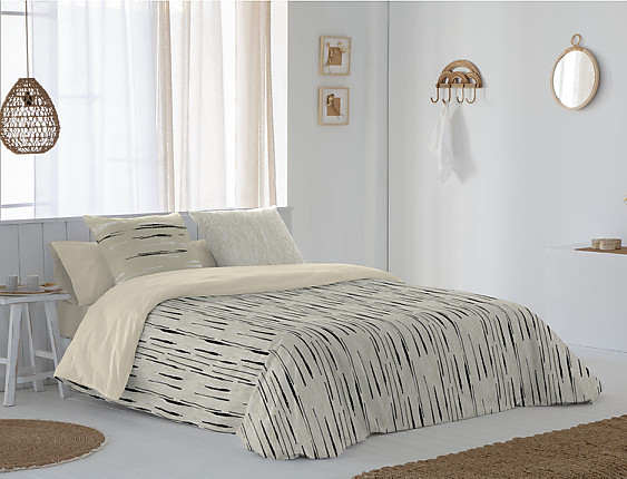JVR - Funda nórdica 100% algodón Nepal Beige