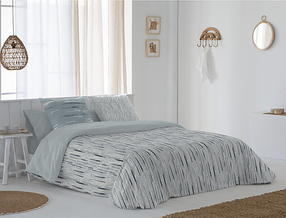 JVR - Funda nórdica 100% algodón Nepal Turquesa